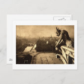 Gargoyle Notre Dame, Paris Frankreich 1912 Vintag Postkarte (Vorne/Hinten)