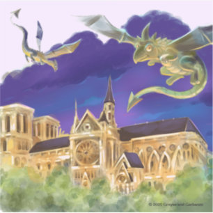 Gargoyle Notre Dame - Paris Vinyl Aufkleber