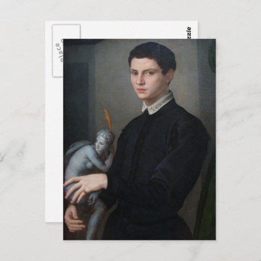 Gargoyle oder Dark Cupid in diesem verstörenden It Postkarte (Vorne/Hinten)