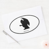 Gargoyle Oval Sticker (Umschlag)