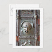 Gargoyle-Panel von der verlassen Portaltür, 1 Postkarte (Vorne/Hinten)