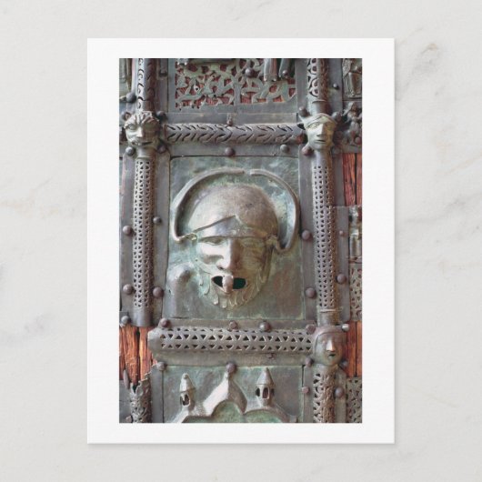 Gargoyle-Panel von der verlassen Portaltür, 1 Postkarte (Vorderseite)