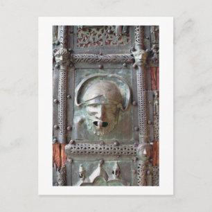 Gargoyle-Panel von der verlassen Portaltür, 1 Postkarte