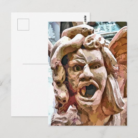 GARGOYLE POSTKARTE (Vorne/Hinten)