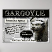 Gargoyle Protection Agency Canvas Print Poster (Vorne)