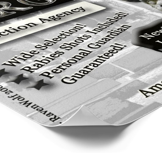 Gargoyle Protection Agency Canvas Print Poster (Ecke)