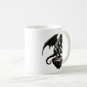 Gargoyle sitzt auf einem Felsen Kaffeetasse (VorderseiteRechts)