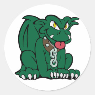 Gargoyle-Skulptur Runder Aufkleber