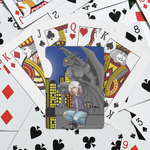 Gargoyle-Stadtlandschaft in urbaner Fantasy Spielkarten