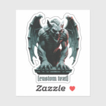Gargoyle Statue - Custom Text & Cut Vinyl Sticker