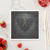 Gargoyle und Rosen Serviette (Beispiel)