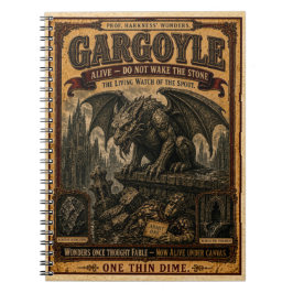Gargoyle, Vintage Zirkusmonster Notizblock