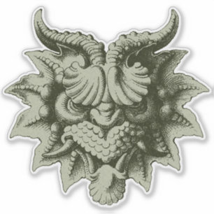 Gargoylenmaske 3 aufkleber