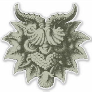 Gargoylenmaske 3 aufkleber
