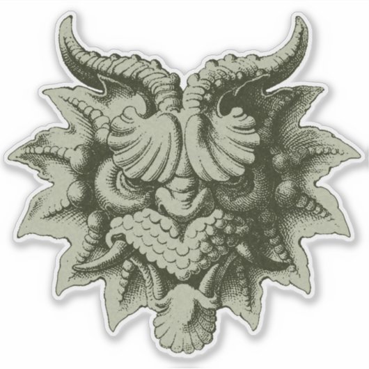 Gargoylenmaske 3 aufkleber (Vorderseite)