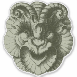 Gargoylenmaske 4 aufkleber