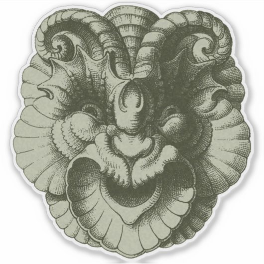 Gargoylenmaske 4 aufkleber (Vorderseite)