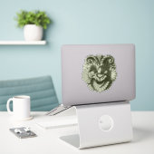 Gargoylenmaske 4 aufkleber (Laptop auf Schreibtisch)