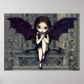 Gargoyles of Notre Dame gotische Märchen Kunstdruc Poster