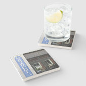 Garibaldi Café, Savanne, GeorgiamarmorUntersetzer Steinuntersetzer (Seitenansicht)