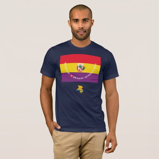 Garibaldi internationale Brigaden-Flagge T-Shirt (Vorne ganz)