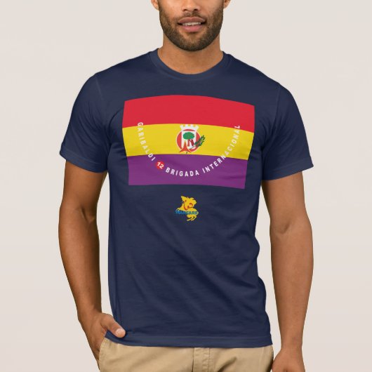 Garibaldi internationale Brigaden-Flagge T-Shirt (Vorderseite)