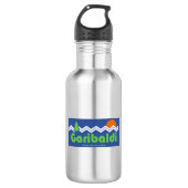 Garibaldi Provincial Park Retro Edelstahlflasche (Vorderseite)