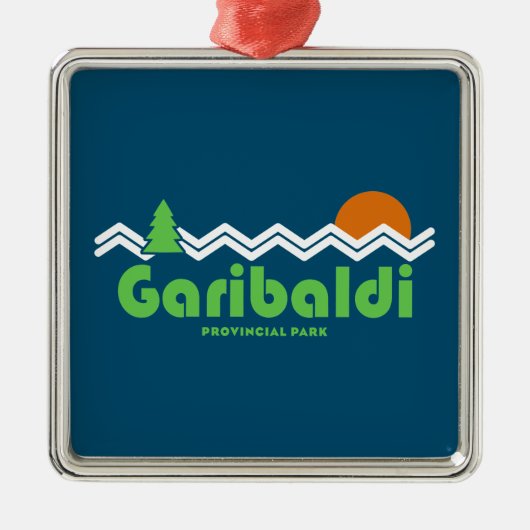 Garibaldi Provincial Park Retro Ornament Aus Metall (Vorne)