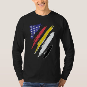 Garifuna Amerikanischer Patriot Gewachsenes Herz F T-Shirt