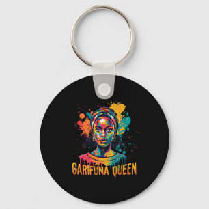 Garifuna-Königin-Design für Honduras Karibik Afro Schlüsselanhänger