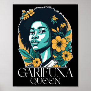 Garifuna-Queen-Design für Honduras Karibik Afro Poster