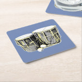 Garifuna Trommel-Untersetzer Rechteckiger Pappuntersetzer (angewinkelt)