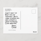 Garilla Gefangenensperre während des Aufenthalts Postkarte (Rückseite)