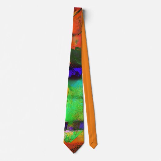 Garish Green Fish Necktie Krawatte (Vorderseite)