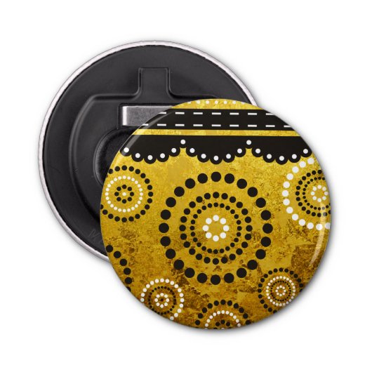 Garland ARTdeco Schwarz-weiß + Ihr Hintergrund Flaschenöffner (Vorderseite)