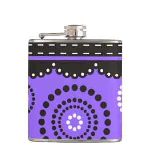 Garland ARTdeco Schwarz-weiß + Ihre Hintergrundfar Flachmann