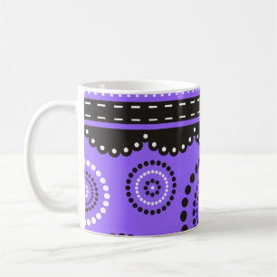 Garland ARTdeco Schwarz-weiß + Ihre Hintergrundfar Kaffeetasse