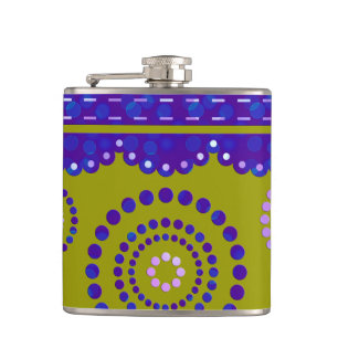 Garland ARTdeco violett blau + Ihre Backgr Farbe Flachmann