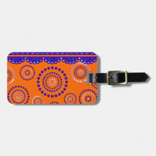 Garland ARTdeco violett blau + Ihre Backgr Farbe Gepäckanhänger