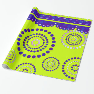 Garland ARTdeco violett blau + Ihre Backgr Farbe Geschenkpapier