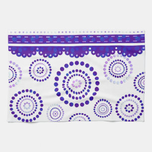 Garland ARTdeco violett blau + Ihre Backgr Farbe Geschirrtuch