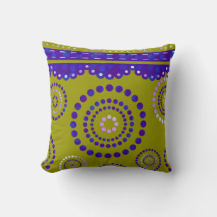 Garland ARTdeco violett blau + Ihre Backgr Farbe Kissen