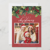 Garland Christmas Card Einladung (Vorderseite)