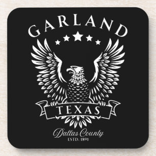 Garland Dallas Landkreis Texas Vintag Eagle Getränkeuntersetzer