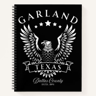 Garland Dallas Landkreis Texas Vintag Eagle Notizblock