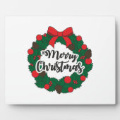 Garland Merry Christmas Fotoplatte (Vorderseite)
