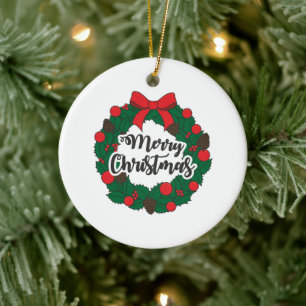 Garland Merry Christmas Keramik Ornament