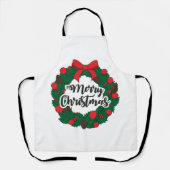 Garland Merry Christmas Schürze (Vorderseite)
