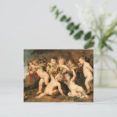Garland of Fruit - Rubens Postkarte (Stehend Vorderseite)