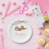 Garland Sleeping Boy Illustration Pappteller (Party)